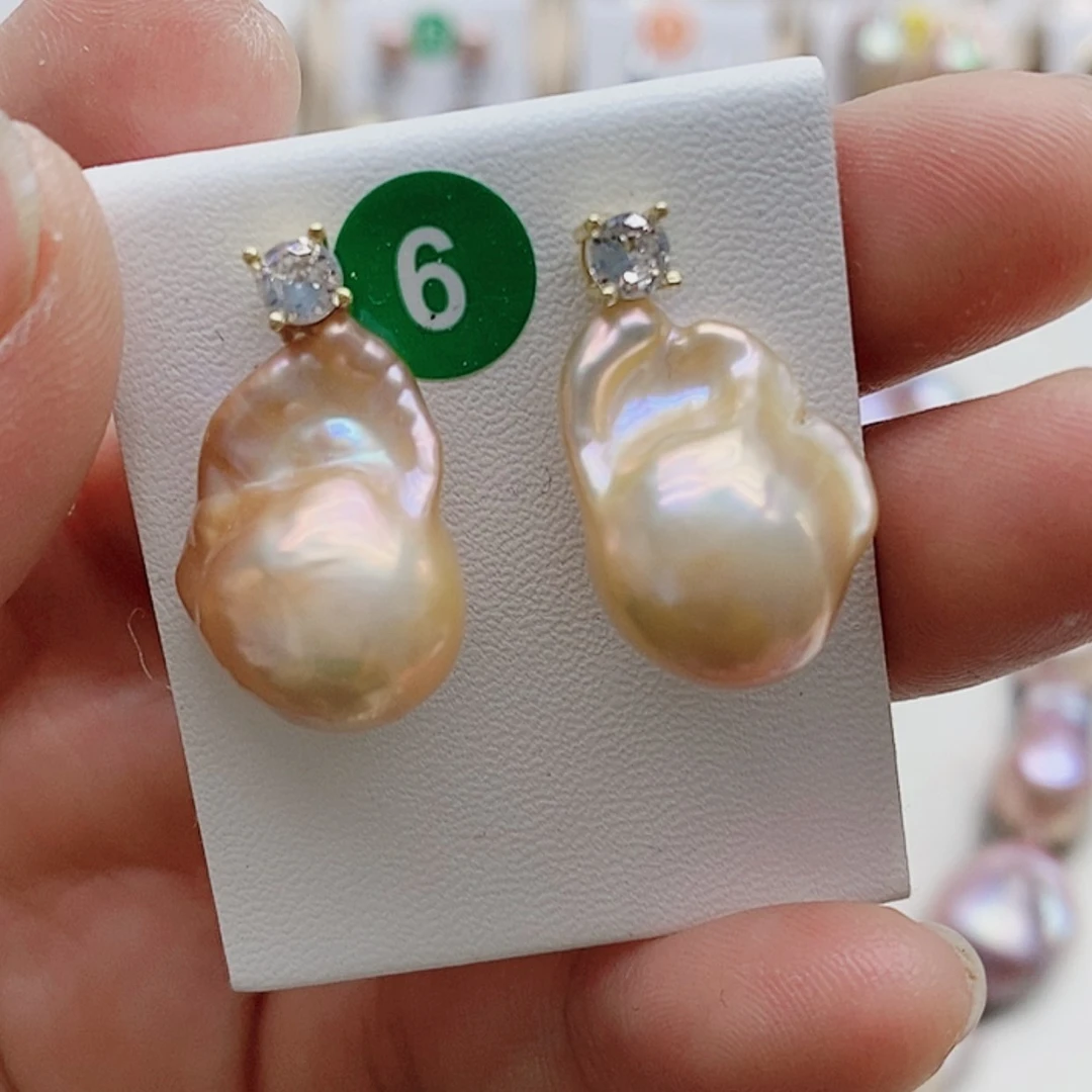 【闪购商品】淡水珍珠耳饰银S925镶嵌