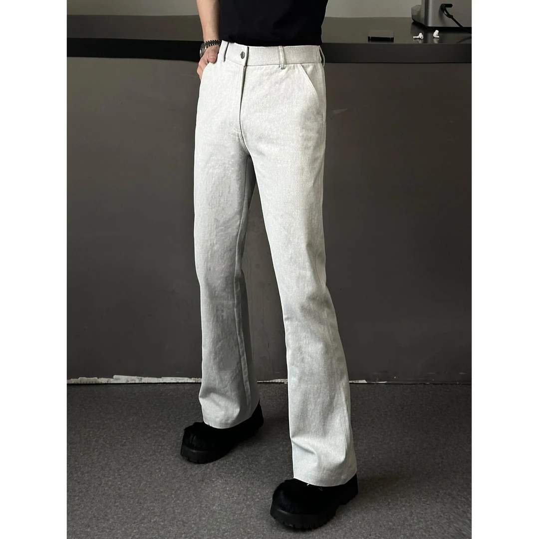 AIX KOM｜2025秋冬款美式复古小众解构设计感明线牛仔裤