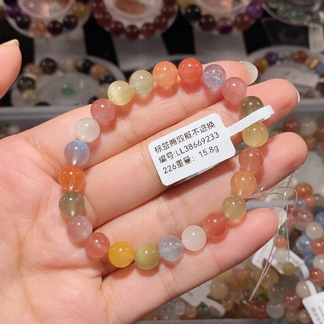 糖****水晶手链未镶嵌彩兔毛手链J