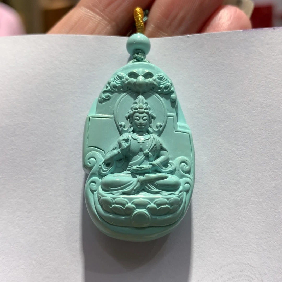 绿松石未镶嵌吊坠