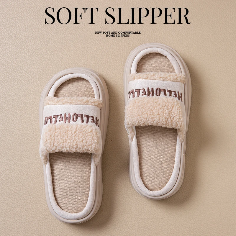 亚麻拖鞋女夏季室内家居家用防滑居家地板四季透气棉麻布拖鞋女士
