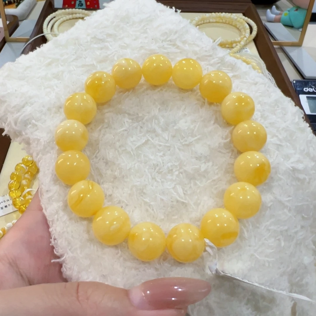 蜜蜡手链未镶嵌11+圆珠