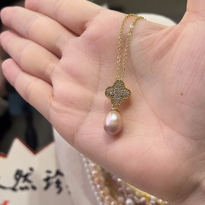 颈饰合金淡水珍珠