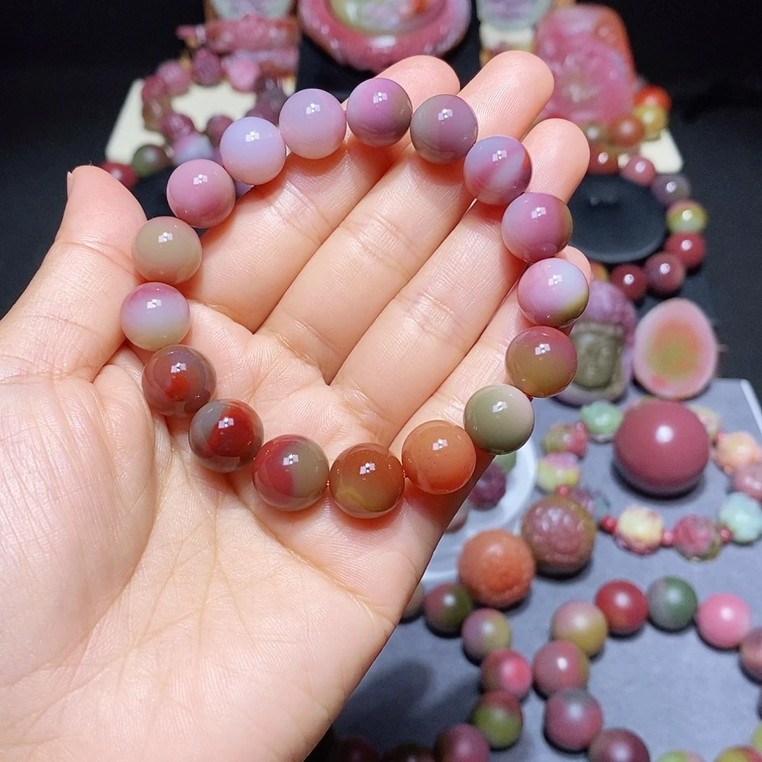 玛瑙/玉髓未镶嵌盐源玛瑙幻彩单圈