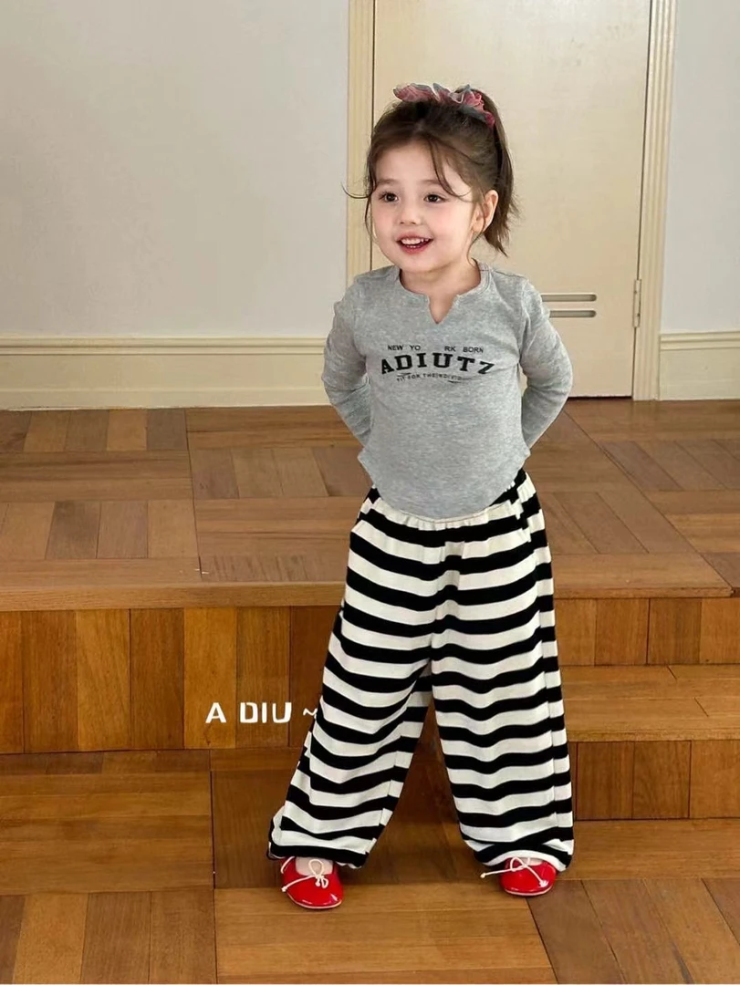 2025条纹针织卫裤