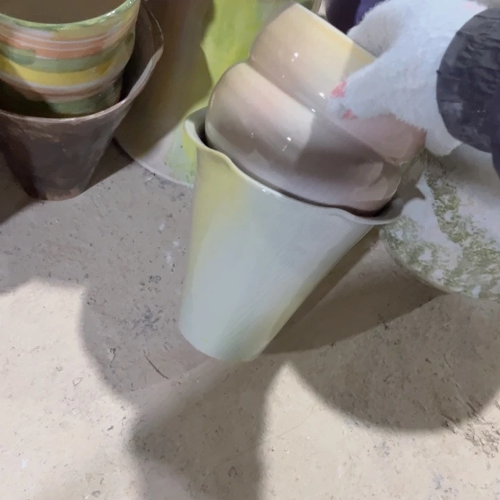 薇***夏瓷片口10高13 景德镇陶瓷