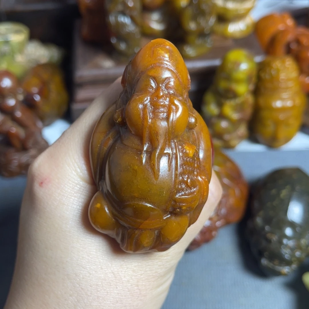 湖***虎蛇纹石玉合金颈饰