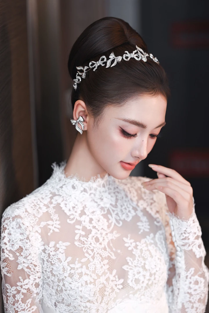 2025新款福利小巧精美新娘皇冠+耳饰AA40