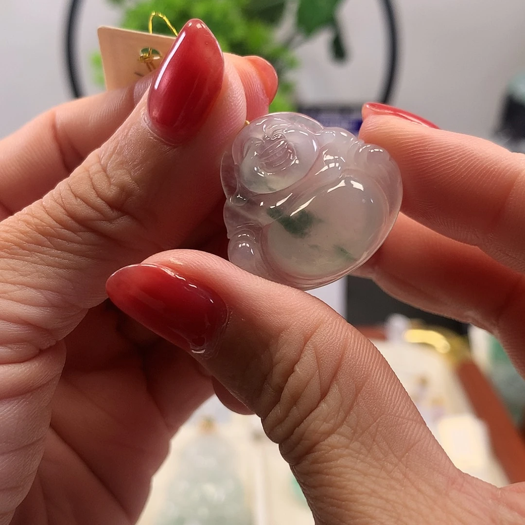 翡翠未镶嵌颈饰天然翡翠A货佛公