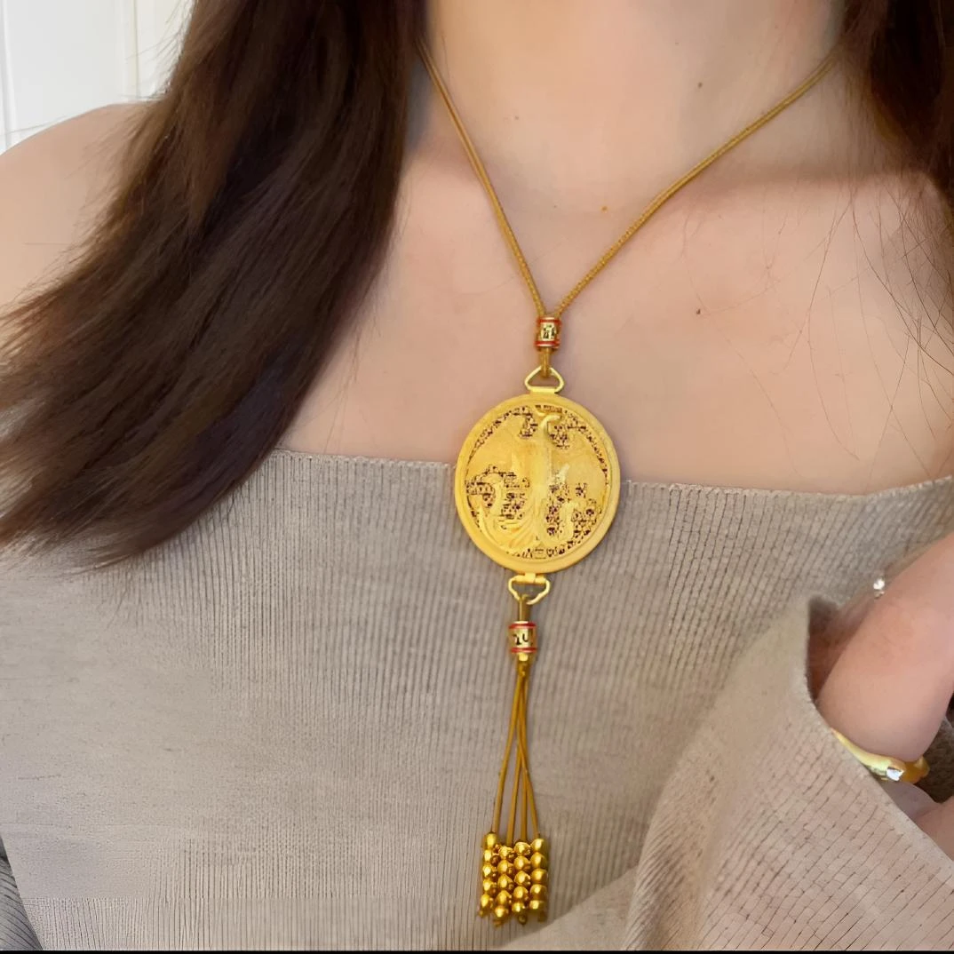 合金吊坠新中式国风古法花丝凤凰香囊高级感香囊吊坠新款吊坠