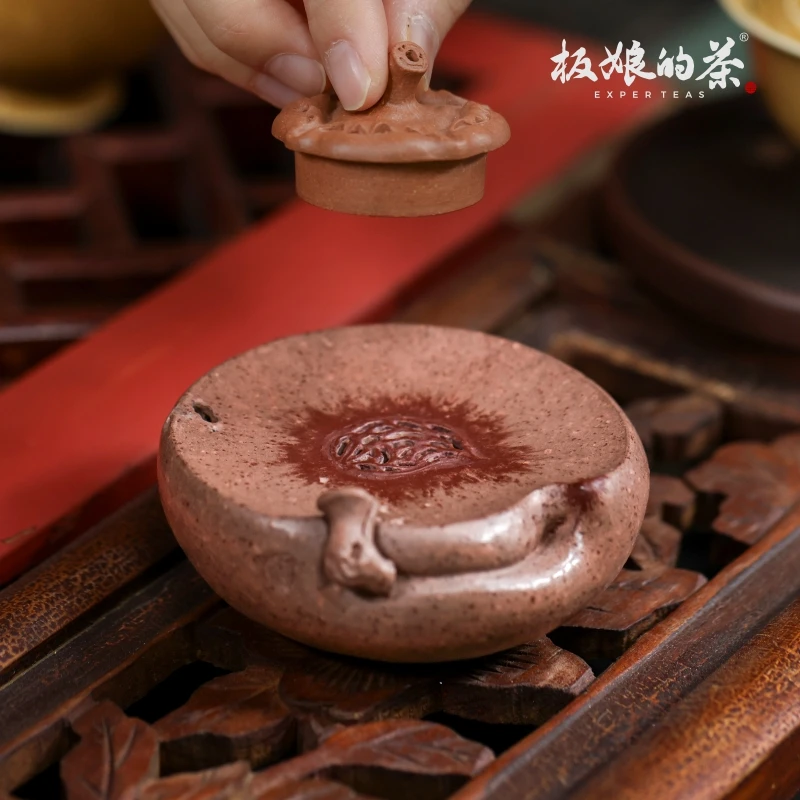 板娘的茶 宜兴全手工紫砂寿桃干泡台 茶盘茶托 茶具配件