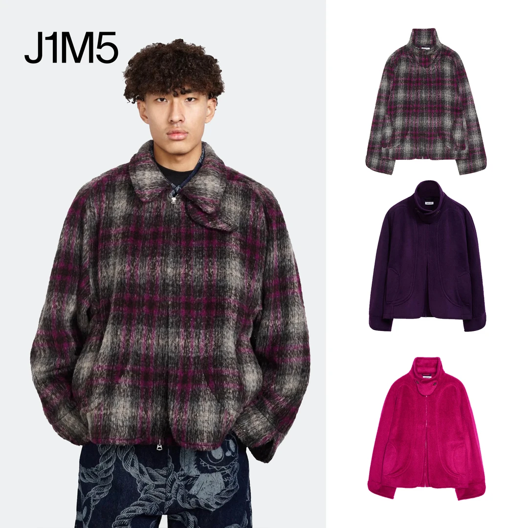 J1M5买手店 PRONOUNCE 25AW 可拆卸领鱼尾拉链羊毛夹克