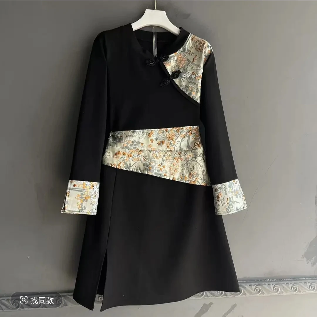 大码国风气质百搭修身有型女士连衣裙