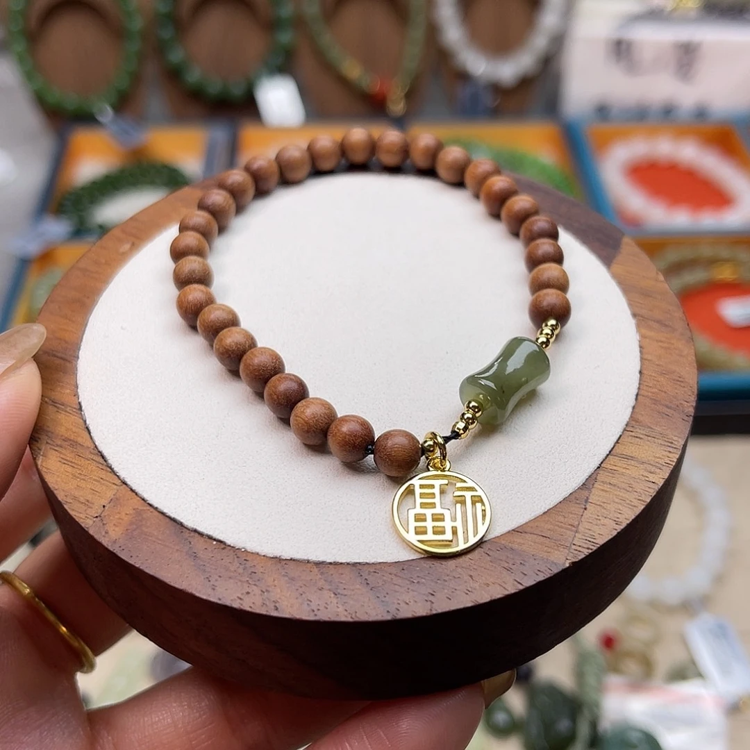 和田玉未镶嵌手串A3