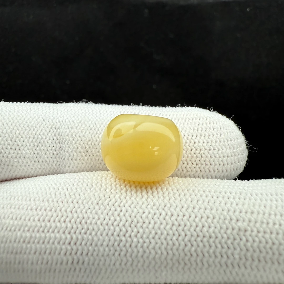 F2760天然原矿蜜蜡浓蜡妖花墩子14.6*11.2mm支持复检假一罚十