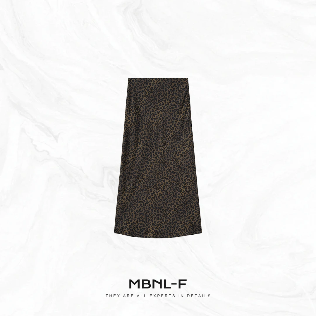MBNL-F "小野豹" 100%真丝松紧腰小鱼尾半身裙 秦磊XM-XQZ3332