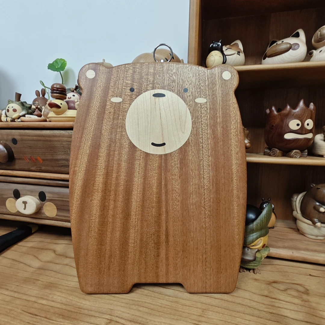 32*26*2.5菜板乌檀木小熊整料防发霉可挂