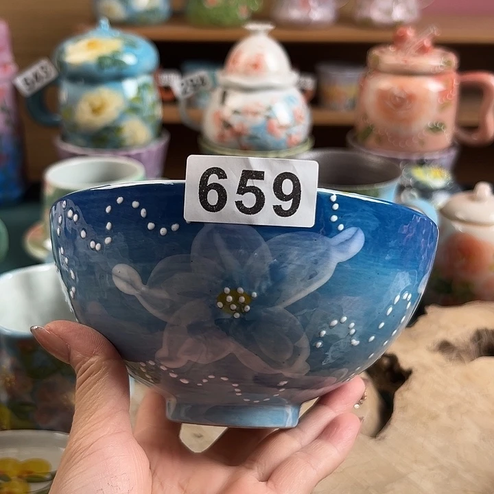 景德镇陶瓷手绘作品659微瑕