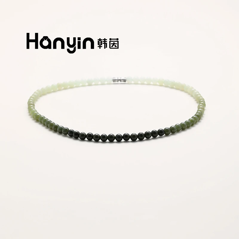 钛钢仿水晶项链 45cm/6mm渐变绿色高级感不掉色时尚气质百搭项链