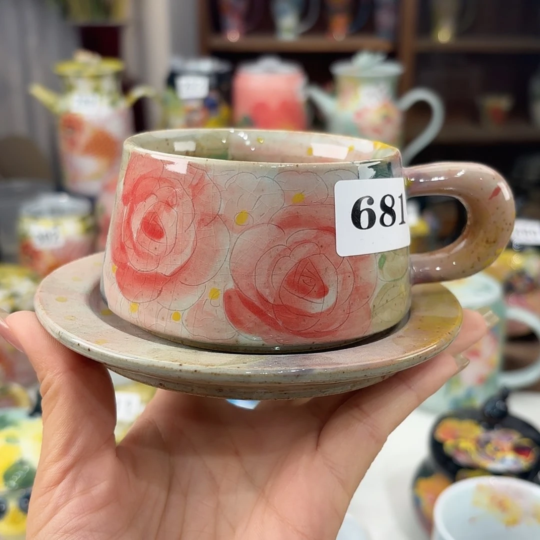 景德镇手绘高温釉下彩陶瓷茶具