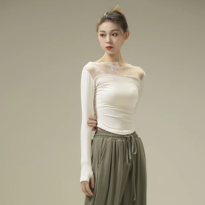 现代舞练功服2024新品舞蹈服古典舞基训服宽松上衣瑜伽中国舞