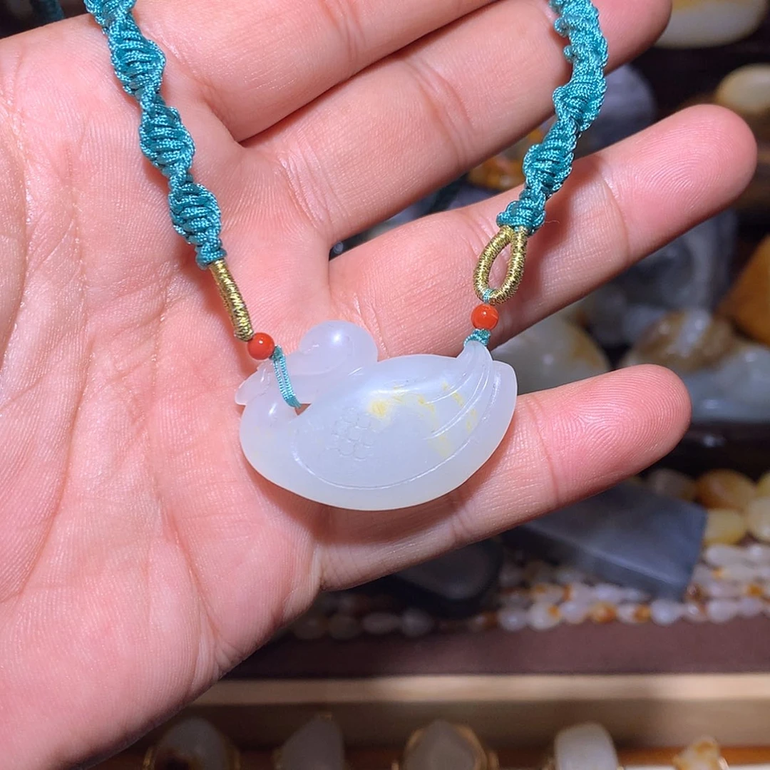 【闪购商品】和田玉挂件未镶嵌鹅如意