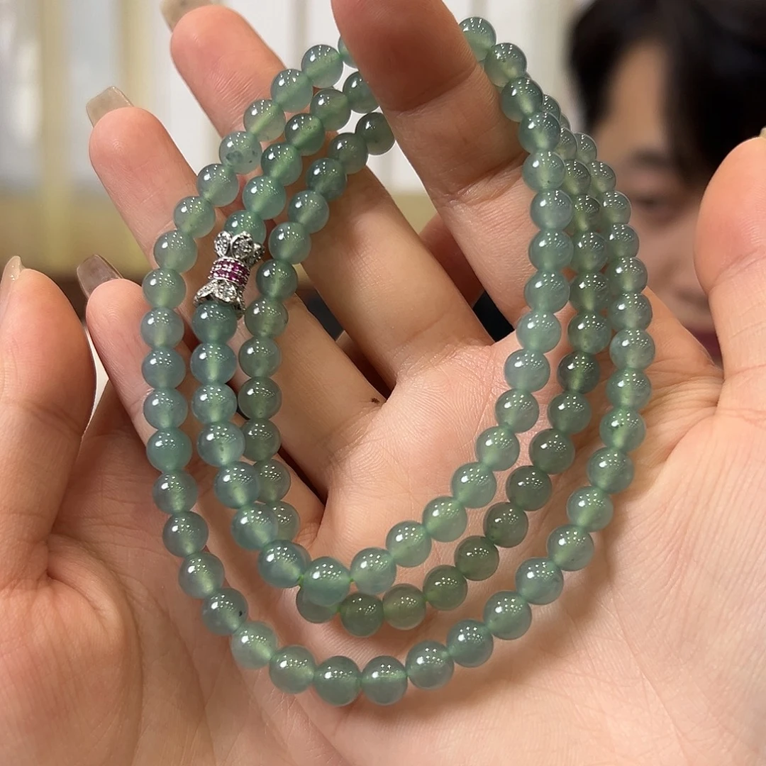 翡翠未镶嵌手串长串-593720