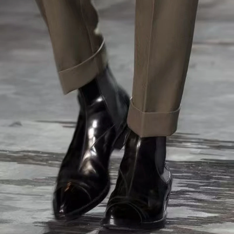 【042】潮流车缝线复古轻便高帮板鞋