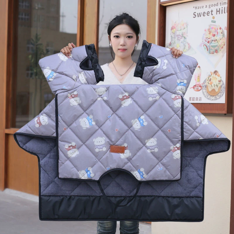 电动车挡风被冬季加大加绒加厚防风防雨防寒保暖防晒防水通用冬款