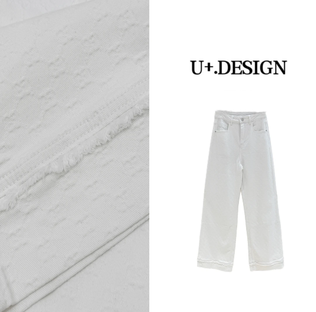U+【远山含黛】2025早春新款时尚休闲直筒牛仔裤H1102