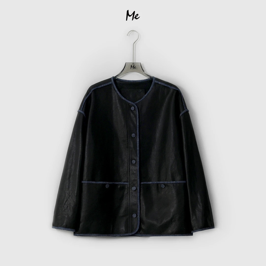 ME【巴塞尔】意大利进口全植鞣绵羊皮复古时尚百搭老钱皮衣MESA0010