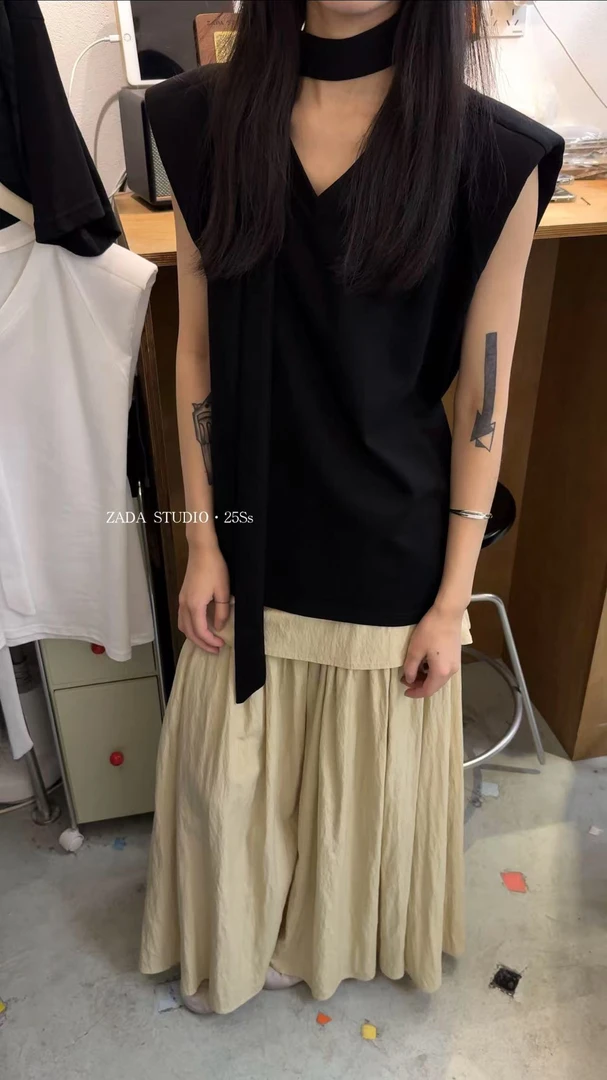 zada@6380 韩系简约气质半身裙6-18