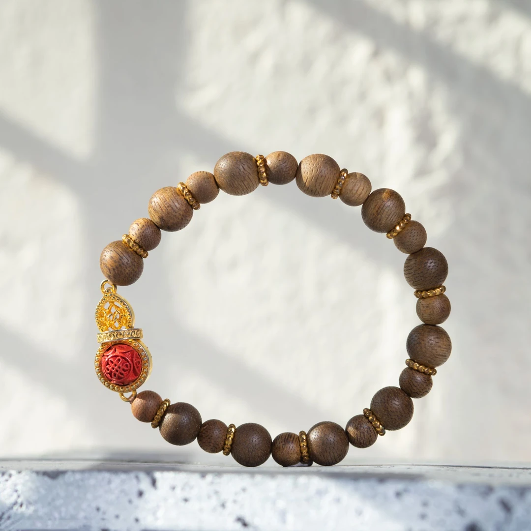 沉香[帝师专属]葫芦型女款圆珠手串-6-8mm-DS0016-多样性发货