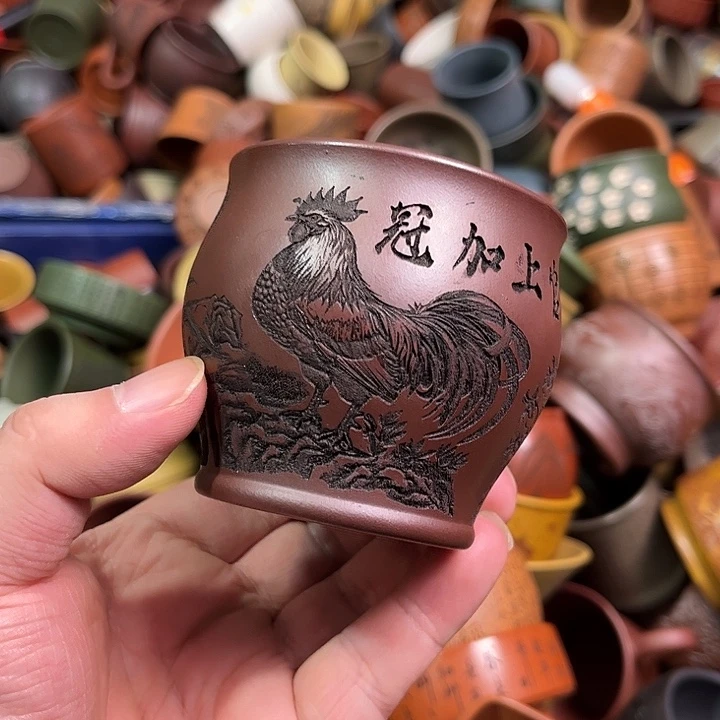 紫砂茶杯全手工紫砂主人杯