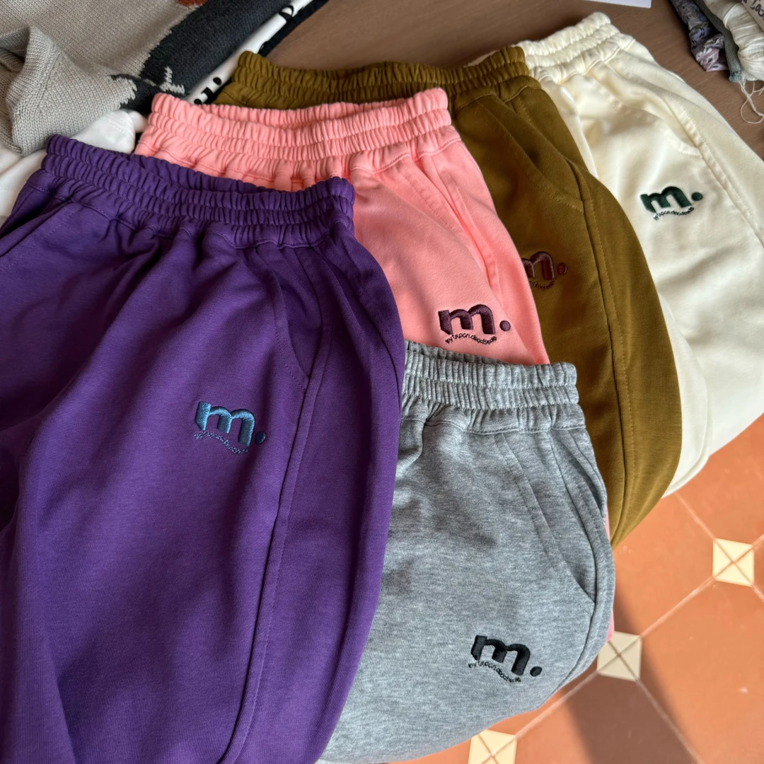 vilimama2025【幼儿园神裤】春款细毛圈刺绣收口亲子运动裤55421