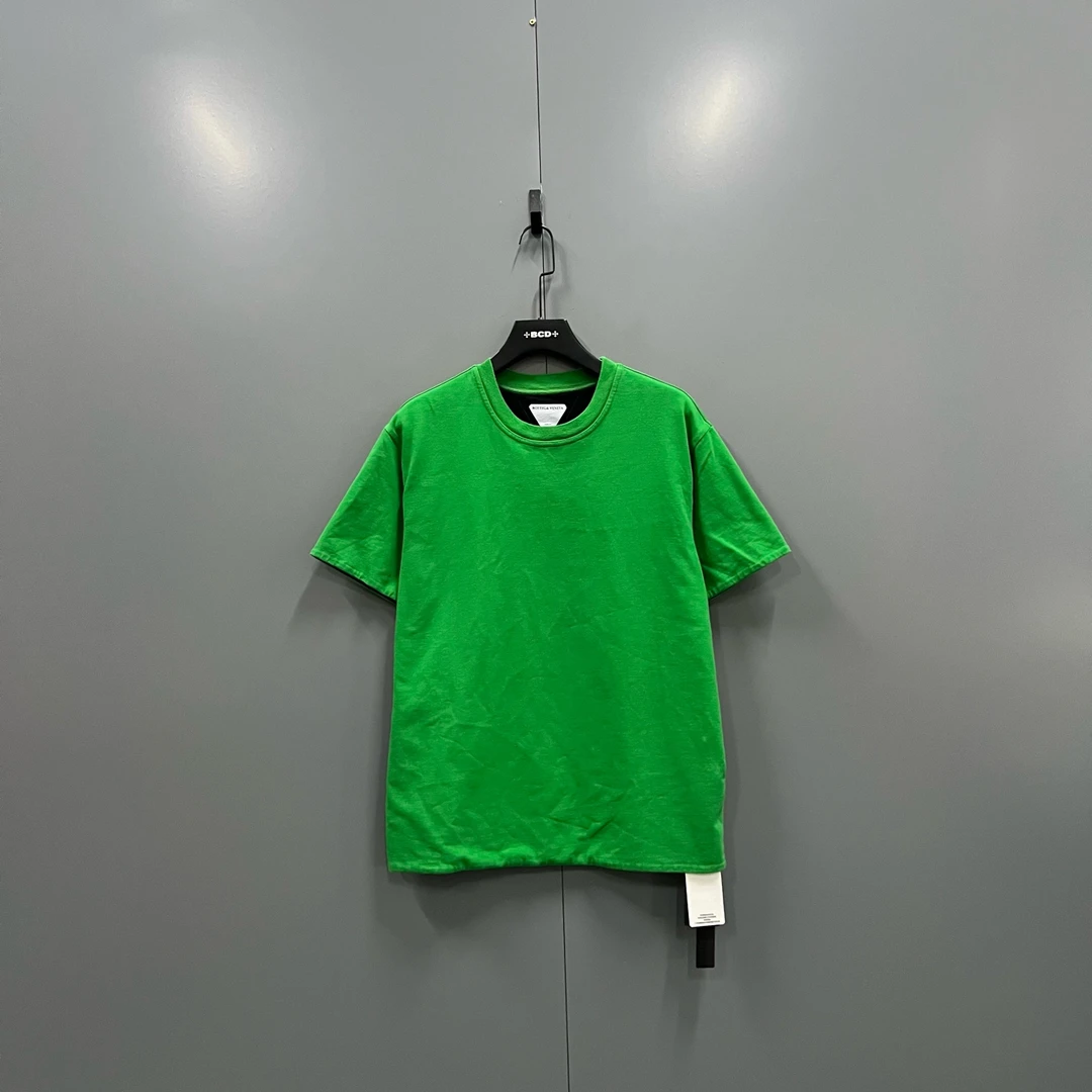 99新 BOTTEGA VENETA/葆蝶家 h821 BV 绿色圆领短袖 S码 608332