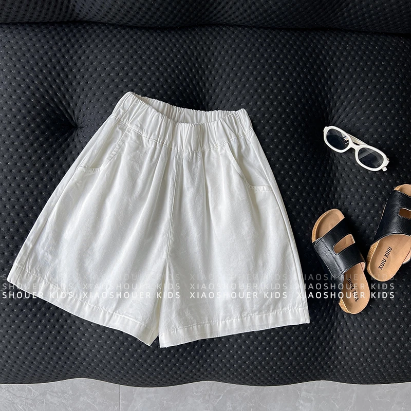 【小首尔】男女童夏季简约中裤韩版宽松五分裤短裤HBB7762
