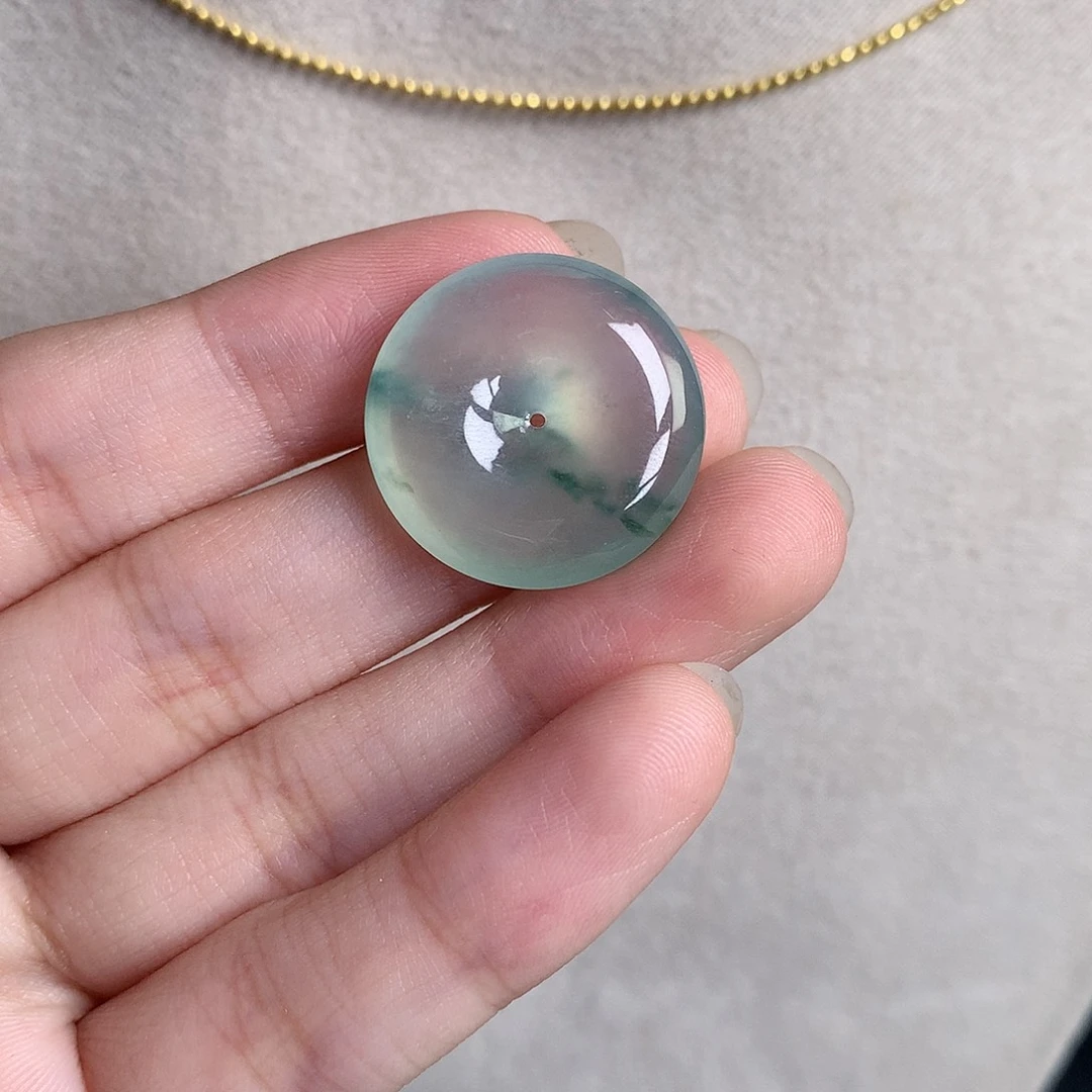 翡翠裸石缅甸天然A货翡翠冰种平安扣