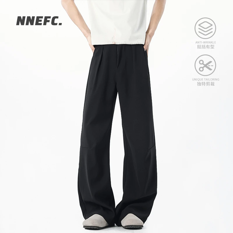NNEFC美式垂感弯刀休闲西裤痞帅百搭ins春夏季cleanfit新款裤子