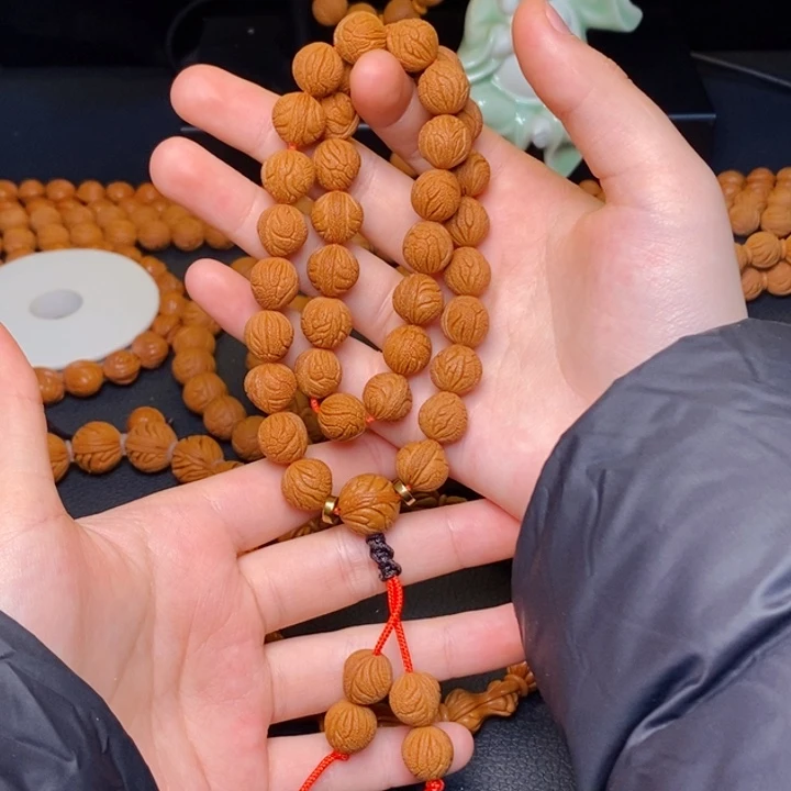 手串桃核龙鳞仿古 11mm左右 36+4颗 成品手持