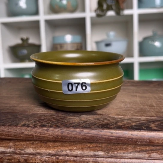 杯076茶叶末弦纹杯手工一级品80cc