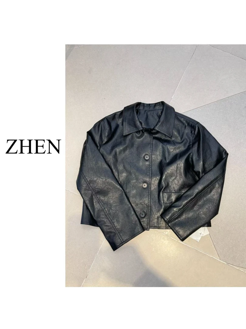 【ZHEN】25K01311 2025气质显瘦时尚百搭上新小众设计感外套