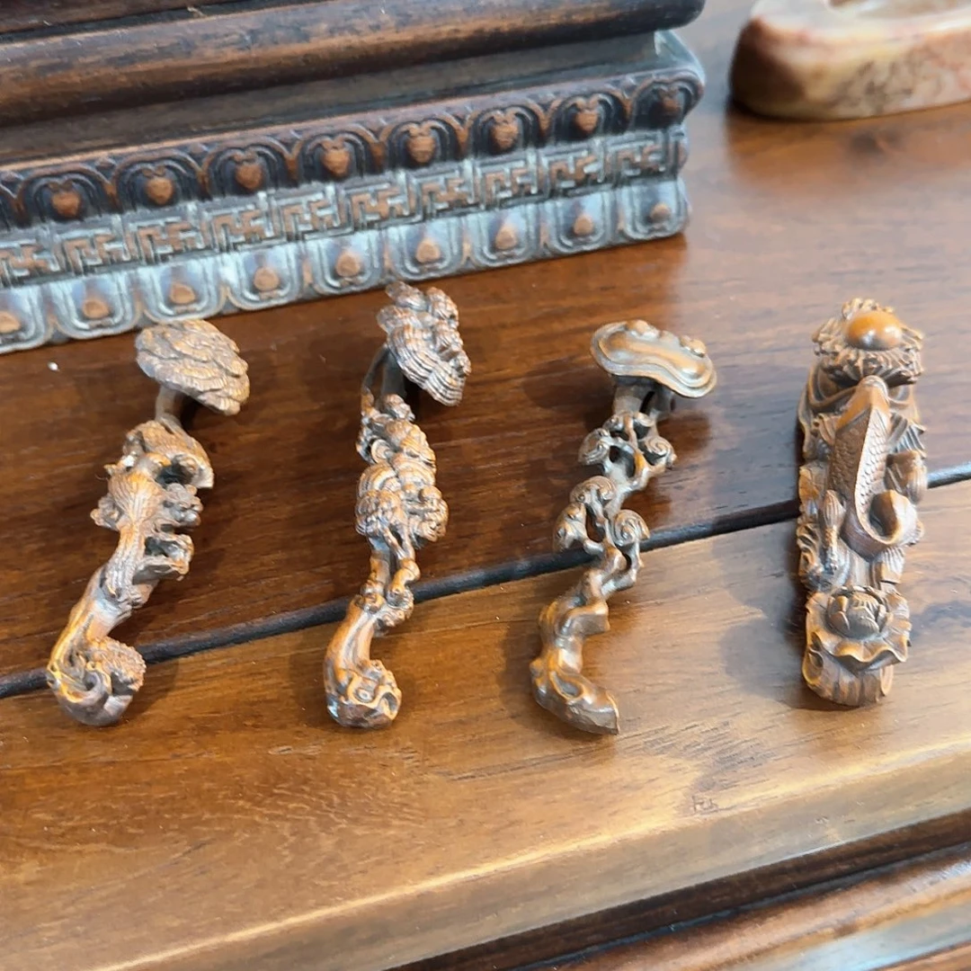 花梨木类黄杨木如意四个