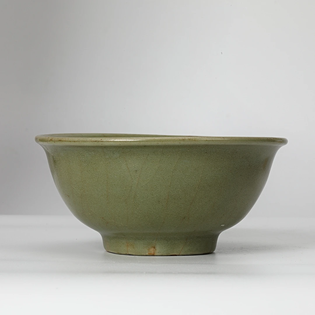 1575明代·龙泉青釉盘口碗【古董拍卖】