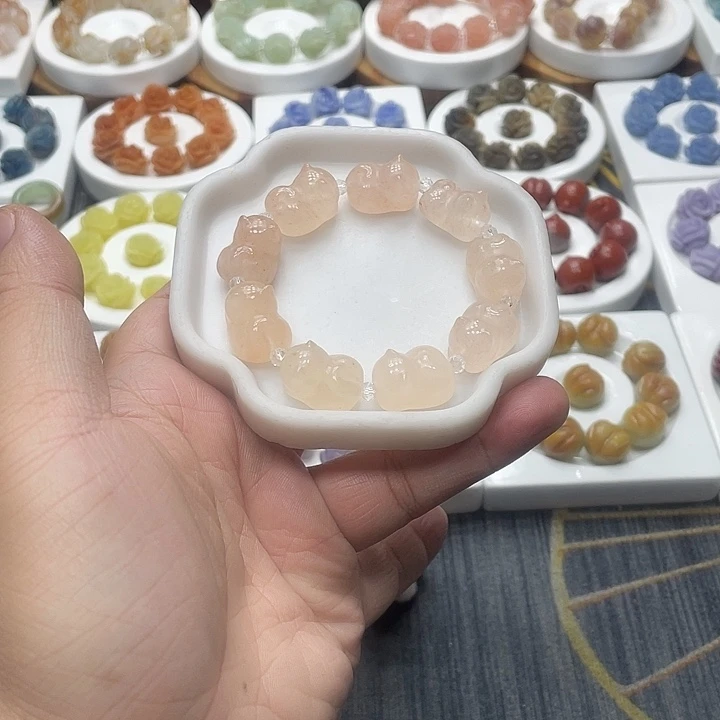 石英质玉（非洲翠）合金手串