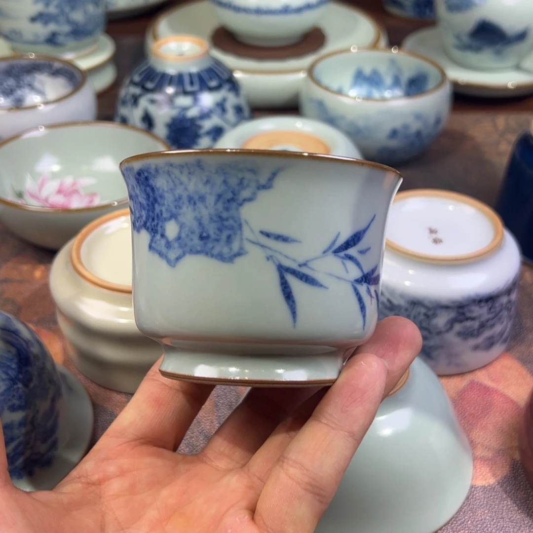 天青竹子容天杯不开片