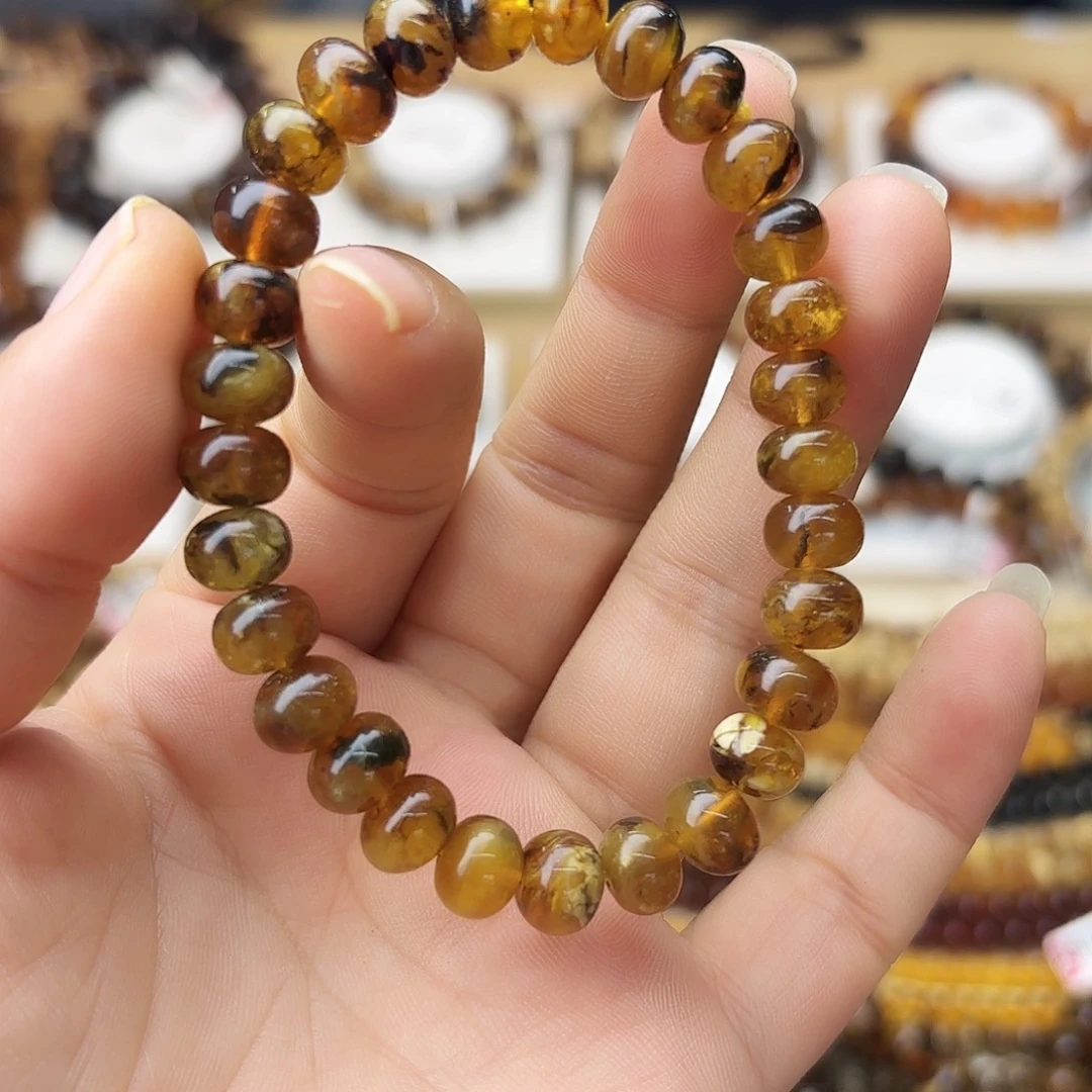 琥珀未镶嵌裸石八