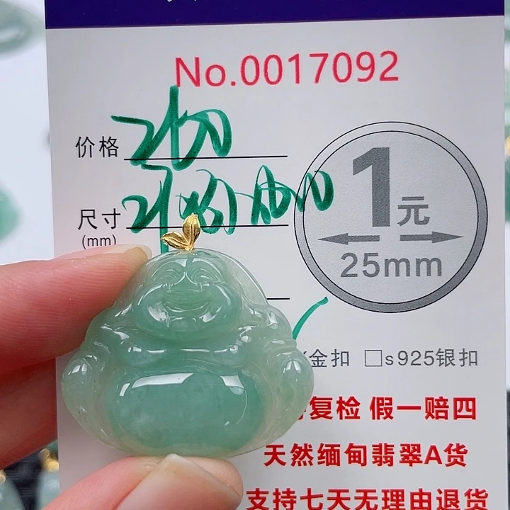 翡翠未镶嵌吊坠(不含链)