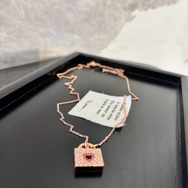 铜合金项链 镂空爱心包包项链XL3109