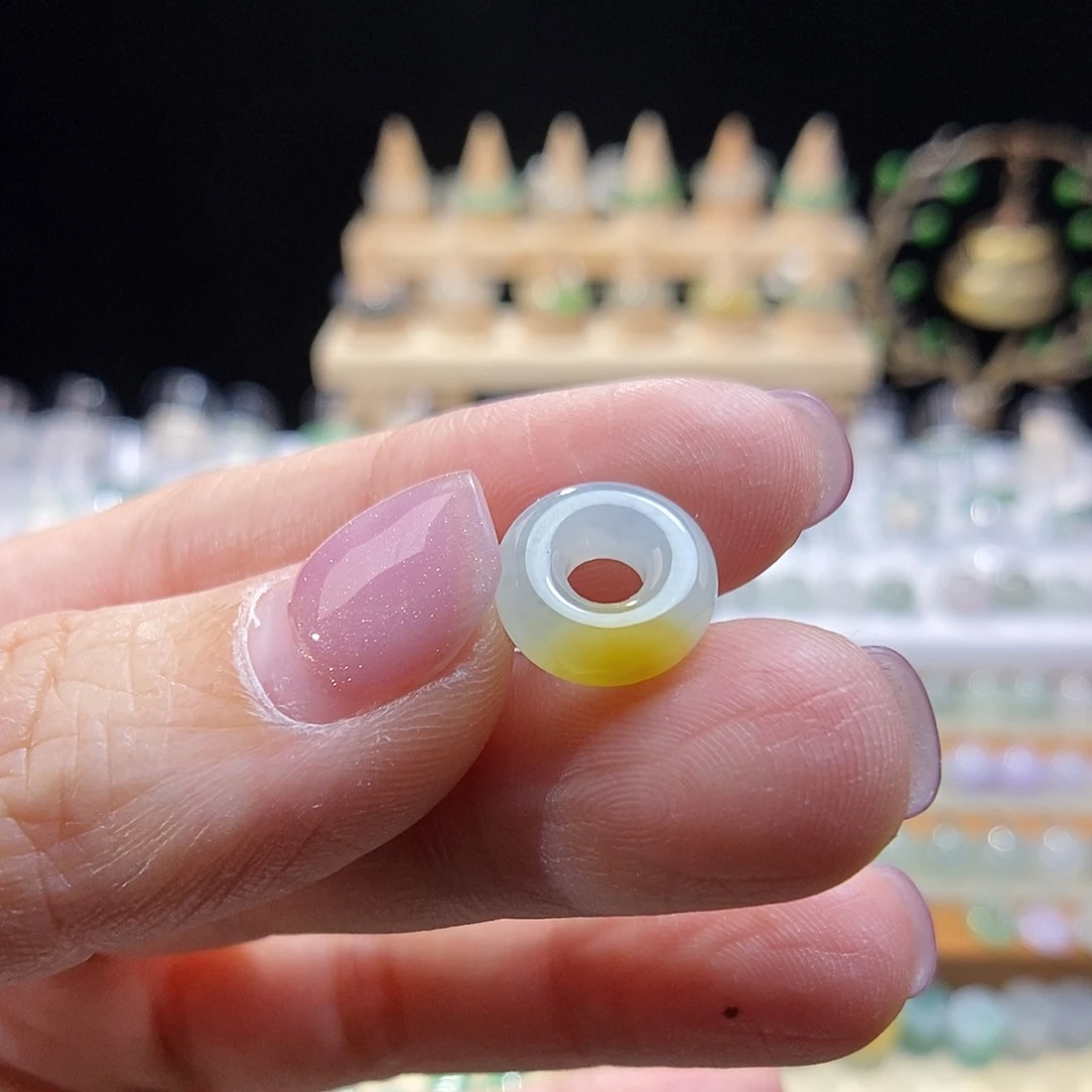 未镶嵌戒指翡翠冰黄小圈